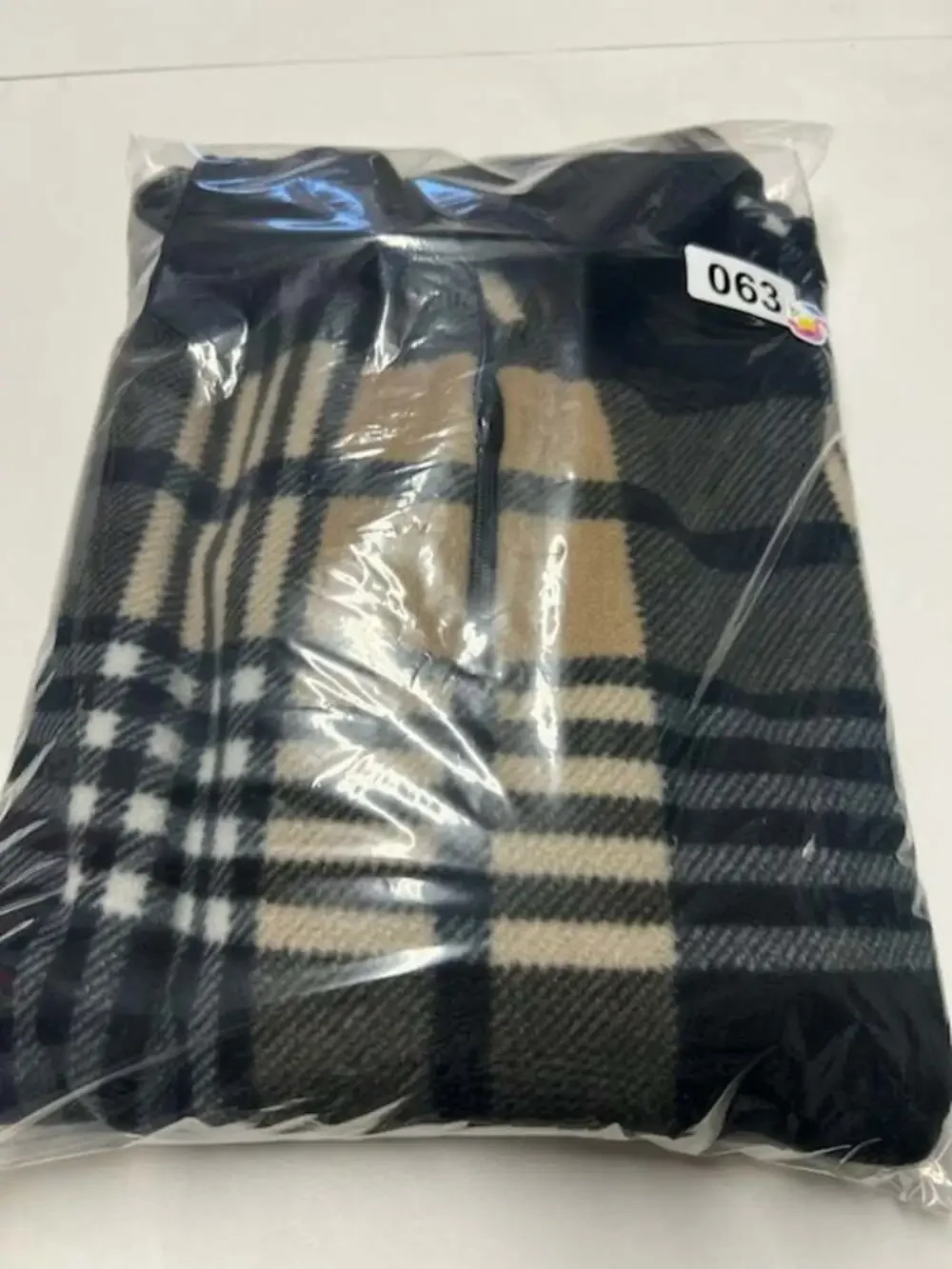 Rachel Roy Plaid Fleece Half-Zip Poncho Cape